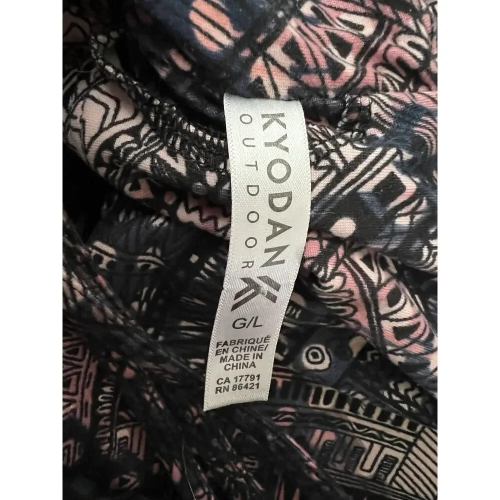 Kyodan Outdoor Leaf Print Mini Dress, Women's Size L‎ Navy Bra Built In Pockets